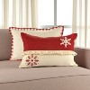 HomeRoots Set of Two Ivory And Red Lumbar Christmas Cotton Throw Pillow Covers - 2 of 4