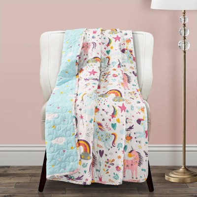 50 x60 Kids Unicorn Heart Throw Blanket Lush Decor Target