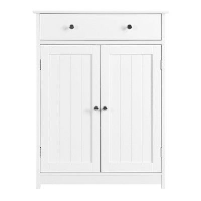 Yaheetech Wooden Bathroom Cabinet with Adjustable Shelf