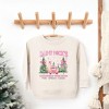The Juniper Shop Coquette St. Nick's Tree Farm Youth Ultra-Soft Graphic Sweatshirt - S - Natural - 2 of 3