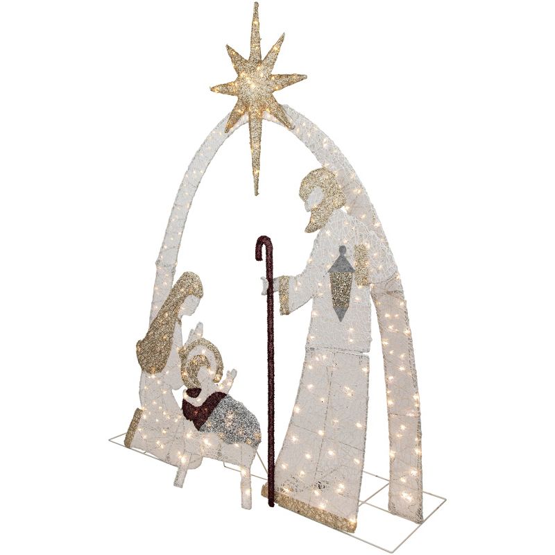 Northlight 41" LED Lighted Holy Family Nativity Scene Outdoor Christmas Decoration, 4 of 8