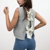 Anna-Kaci Women's Sleeveless Knit Vest with Back Bow Tie Accents and Open Back Detail - 3 of 4