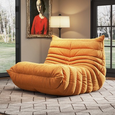 SYFERLORY Soft Beanbag Chair - Memory Foam Floor Sofa for Living Room, Bedroom or Office - Single Seat Lounger with Removable Cover
