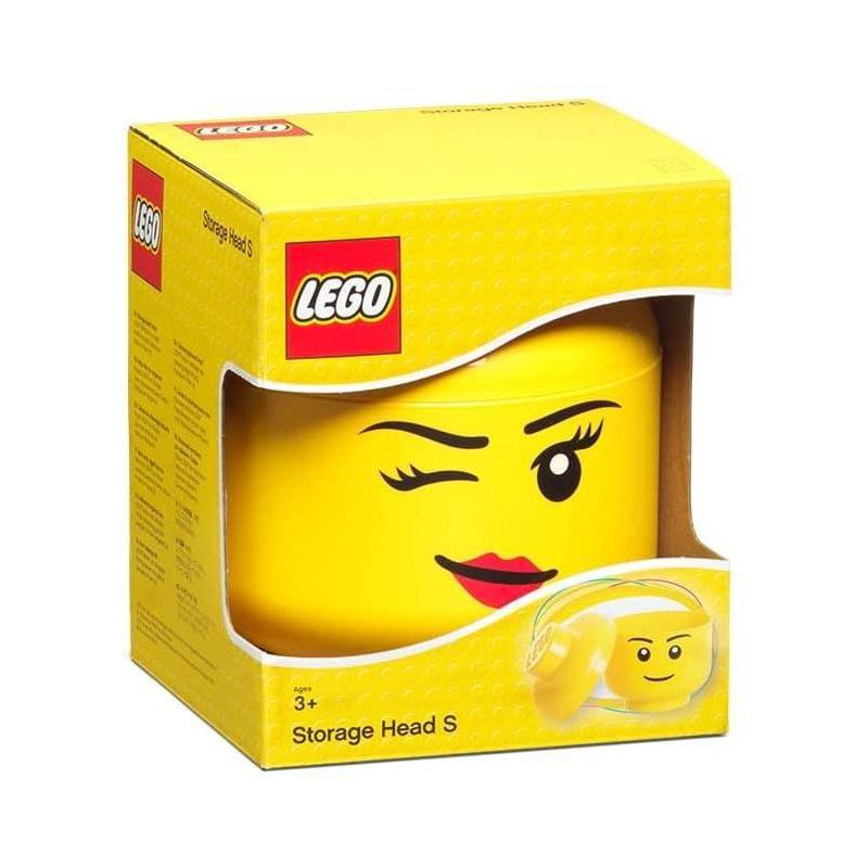 Room Copenhagen LEGO Mini 4 x 4.5 Inch Plastic Storage Head | Winking, 3 of 4