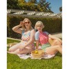 Flower Check Bandeau One-Piece - 4 of 4