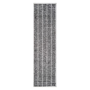 World Rug Gallery Bohemian Stripe Lines Shag Rug – White – Easy to Clean, Medium Pile – Perfect for Living Room, Bedroom, or Entryway - 1 of 4