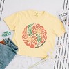 Simply Sage Market Women's Boho Flowers Circle Short Sleeve Relaxed Fit Cropped Tee - 3 of 4