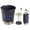 LunaLulinlk Steel Bathroom and Home Waste Can, Navy Blue - 2 of 4