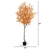 Nearly Natural 7-ft Autumn Maple Artificial Fall Tree, Orange - 2 of 4