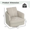 TiramisuBest Swivel Accent Chair,360 Upholstered Bucket Chairs,Comfy Swivel Chair,Sofa Reading Chair for Living,Bedroom,Green - 2 of 4