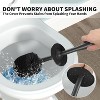 2-Pack Toilet Brush Set with Extra Long Handle and Covered Holder - Space-Saving, Durable, Deep Cleaning Scrubber for Bathroom - 4 of 4