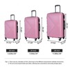 Sapphtopaz 3 Piece Luggage Sets ABS Lightweight Suitcase Luggage Carry On Suitcase with Two Hooks, Spinner Wheels, TSA Lock (20/24/28) - 4 of 4