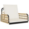vidaXL Swing Chair with Cushions 24.8"x22.8"x15.4" Poly Rattan and Steel - 2 of 4