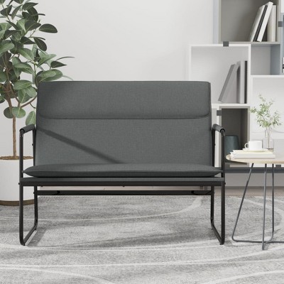 vidaXL Bench Dark Gray 39.4 in.x25.2 in.x31.5 in. Fabric