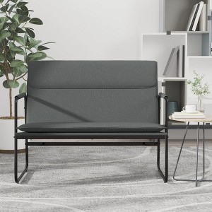 vidaXL Bench Dark Gray 39.4 in.x25.2 in.x31.5 in. Fabric - 1 of 4