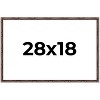 PosterPalooza | 28x18 Thin Bamboo Picture Frame, UV Acrylic, 2 Finishes - Gold and Brown - 2 of 4