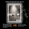 PAGED Stylish Bathroom Mirror, LED Vanity Mirror, Dimmable Anti-Fog Makeup Mirror with Gunmetal Gray Frame for Bathroom - 4 of 4