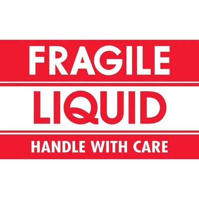 Staples Fragile - Liquid - Handle With Care Shipping Label 3" x 5" LABDL1300