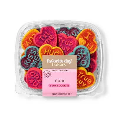 Valentine's Day Message Heart Cookies Tub - 9.2oz/24ct - Favorite Day™