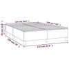 vidaXL Modern Black Box Spring Bed Frame, Faux Leather - Sturdy Construction, Fits a 53.9"x74.8" Mattress - 2 of 4