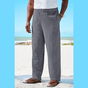 KingSize Elastic Waist Gauze Cotton Pants - 1 of 4