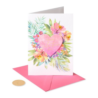 Valentine's Day Card Tropical Floral Heart - PAPYRUS