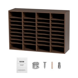 VEVOR Literature Organizers, 36 Compartments Office Mailbox with Adjustable Shelves, Wood Literature Sorter 39.3x12x26.8 inches,EPA Certified - 1 of 4