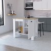 NicBex 3 Drawers Kitchen Island Cart with 1 Flexible Cabinet and 2 Shelves,Kitchen Island with Storage,Island Table for Kitchen - 2 of 4