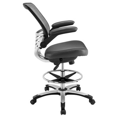 Edge Adjustable Swivel Drafting Chair with Mesh Back in Gray