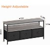 Modern TV Console Stand with 2-3 Drawers & Open Shelf - Slim Media Storage Cabinet for 50-55 Inch TVs, Living Room & Bedroom Entertainment Center - 2 of 4
