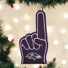 Old World Christmas Blown Glass Ornament for Christmas Tree, Baltimore Ravens Foam Finger - image 3 of 4