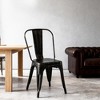 IHOMEADORE 18Inch Industrial Metal Dining Chairs set of 4 - 2 of 4