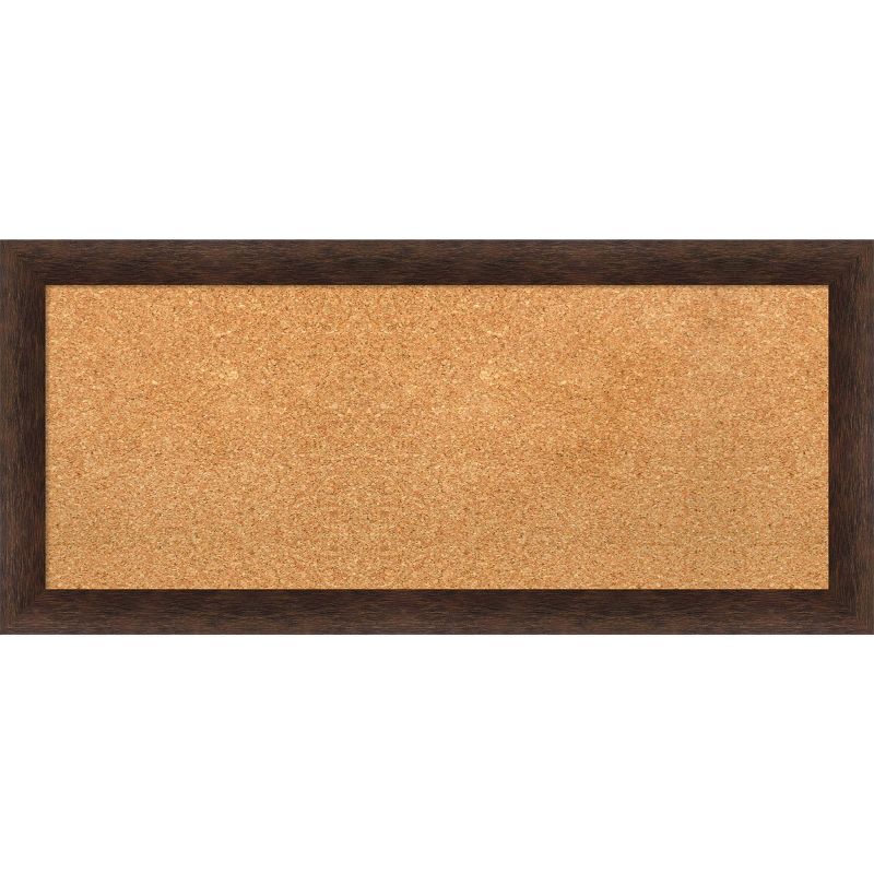 33&#34;x15&#34; Narrow Wood Frame Natural Cork Board Warm Walnut - Amanti Art, 1 of 12