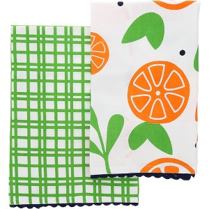 Pavilion Gift Company - Oranges - Tea Towel Gift Set (2 - 20" x 28") - Kitchen Textiles - 1 of 4