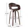 FURNIinspire Counter And Bar Stools Swivel Bar Stool Kitchen Bar Stools Dining Chair, Counter Height Bar Stools, Dark Brown, 18.5"*19.5"*41.75" - 3 of 4