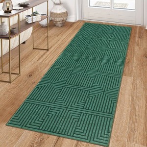 Washable Area Rug Soft Rugs for Living Room Modern Striped Non Slip Rug Geometric Checkered Foldable Print Mat - 1 of 4