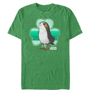Men's Star Wars The Last Jedi St. Patrick's Day Porg Shamrock T-Shirt - 1 of 3