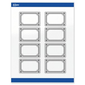 Avery Labels, 2" x 3", Silver-Metallic Black, Glossy, 80ct - 1 of 4