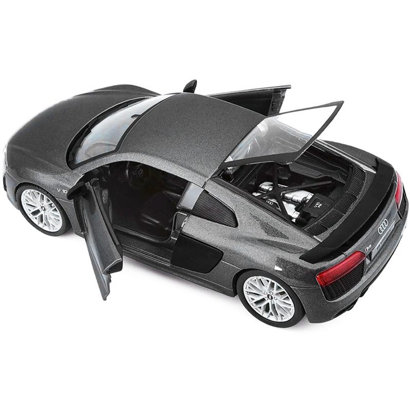 Audi R8 V10 Plus Gray Metallic "Special Edition" 1/24 Diecast Model Car by Maisto, 3 of 4