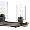 Franklin Iron Works Ranger Dust Bronze Wood Linear Pendant Chandelier 36 3/4" Wide Rustic Clear Glass 5-Light Fixture for Dining Room Kitchen Island - 3 of 4