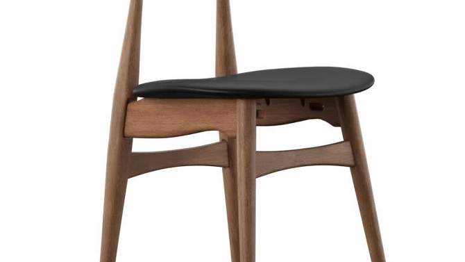 Set of 2 Cortland Danish Modern Walnut Dining Chair - Inspire Q, 2 of 8, play video