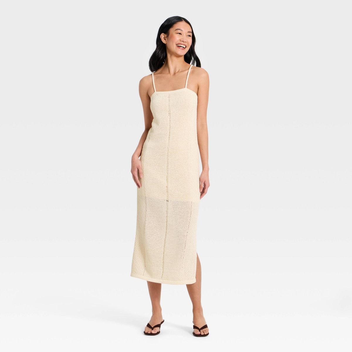Women's Midi Tape Yarn Sweater Dress - A New Day™