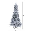 Nearly Natural 8-ft Flocked Montana Down Swept Spruce Artificial Christmas Tree with Pinecones and 500 LED Lights - 3 of 4