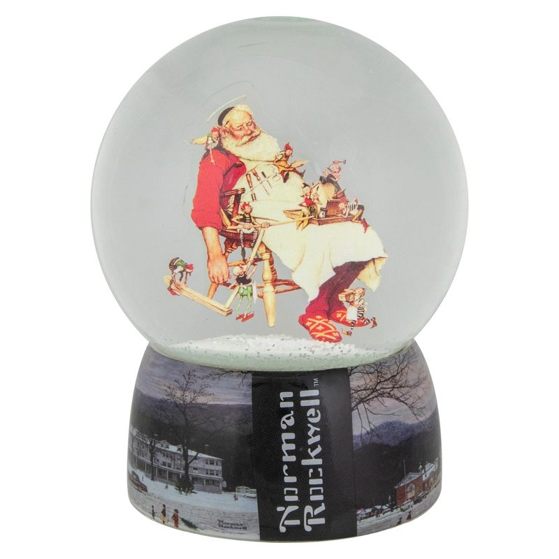Northlight 6.5" Norman Rockwell 'Santa and His Helpers' Christmas Snow Globe, 4 of 7
