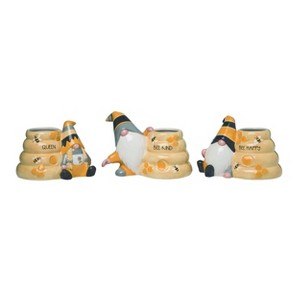 Transpac Dolomite Bee Hive Planter Set of 3 Ceramic Spring Yellow Indoor Tabletop Planters for Home Decoration and Gifts - 1 of 1
