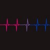 Adult Design By Humans Bisexual Pride Rainbow Heartbeat By Thingsandthings T-Shirt - 2 of 2