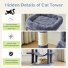 SEVOBAL 66 "Cat Tree Tower Cat Tree Cat Scratching Post Cat Tower Pet Sisal Grab Post Indoor Apartment Plush Toys Rest Play, Blue, 22.8"*18.9"*66.9" - 4 of 4