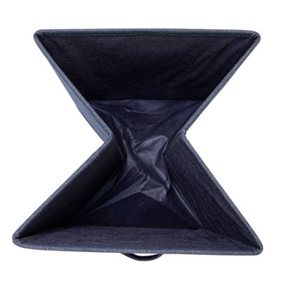 Denim Blue Fabric Stackable Storage Cubes with Cloth Handles