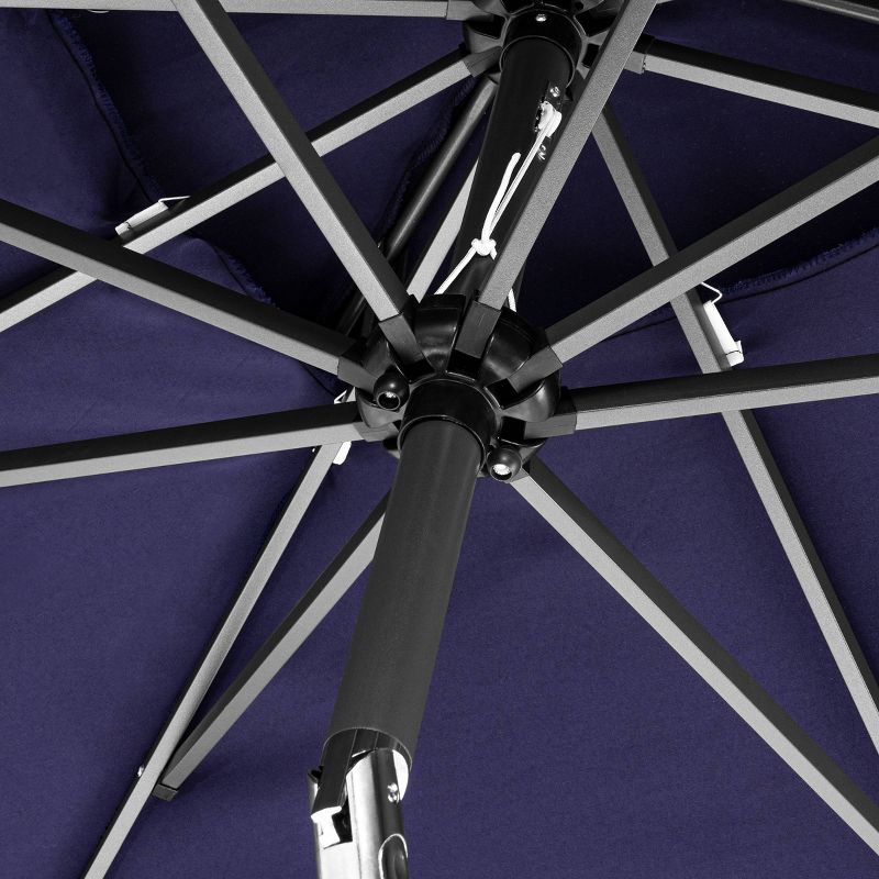 Crestlive Products 9&#39;x5&#39; Rectangular Patio Umbrella, Navy Blue, Aluminum Frame, UV-Resistant, Easy Tilt & Crank, All-Weather Design, 5 of 9