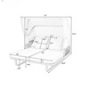 DSVIMOY Outdoor Patio Daybed, Rattan Daybed Outdoor Sunbed with Detachable Pillows for Patio, Backyard, Pool, Grey, 57"*59.5"*57.5" - 3 of 4
